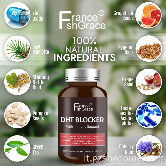 Bloccaggio DHT personalizzato Estrarre i capelli Supplemento di crescita dei capelli